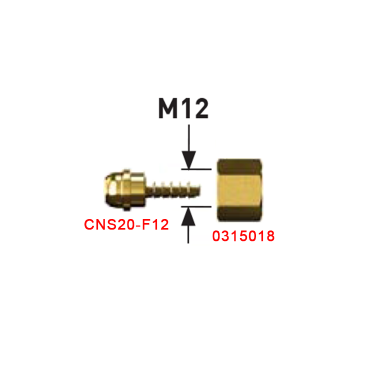 Гайка для ниппеля на газ M12 PARWELD TIG TGC-DQM12/BDM12