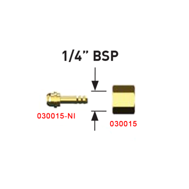 Гайка на ниппель 1/4” BSP PARWELD TIG-TGC для газового шланга