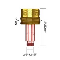 Газовая линза большая PARWELD (d=2.0мм, 3/8"UNEFx50мм) PRO/ECR/WP17-26