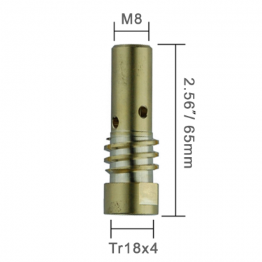Держатель наконечника горелки PARWELD RF45 (M8/65мм/Tr18, упаковка 5шт.)