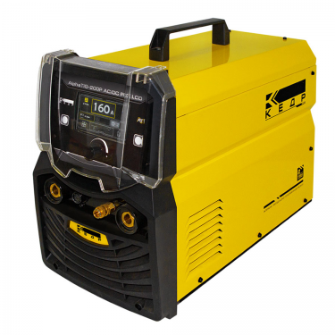 Аргонодуговой аппарат КЕДР AlphaTIG-200P AC/DC PFC LCD (220В, ПВ=60%, пульс, горелка Tig26, сварка алюминия)