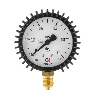 Манометр ПТК 1.0 МПа (d=63 мм, G1/4, углекислота, черный)