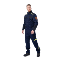 Комбинезон сварщика Brodeks FS58-01 (цвет т.синий/черный, размер XXXXL, класс 1)